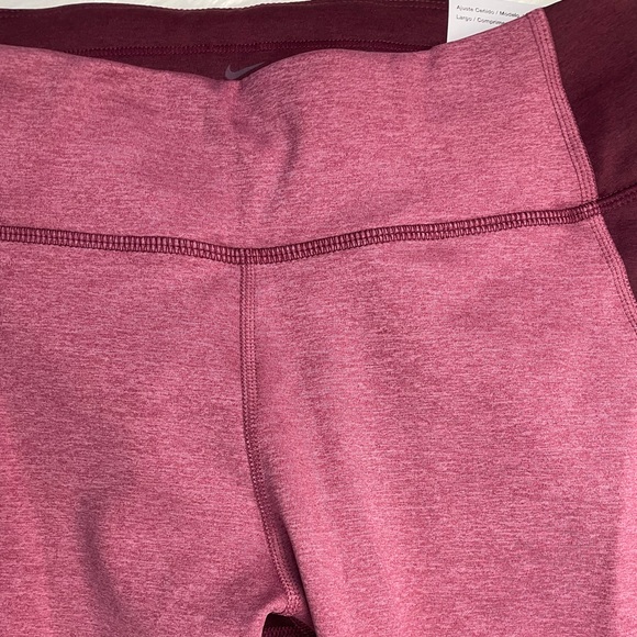 Women’s Nike One Running Tights Mid Rise Berry Size Medium New with tags - Picture 11 of 13